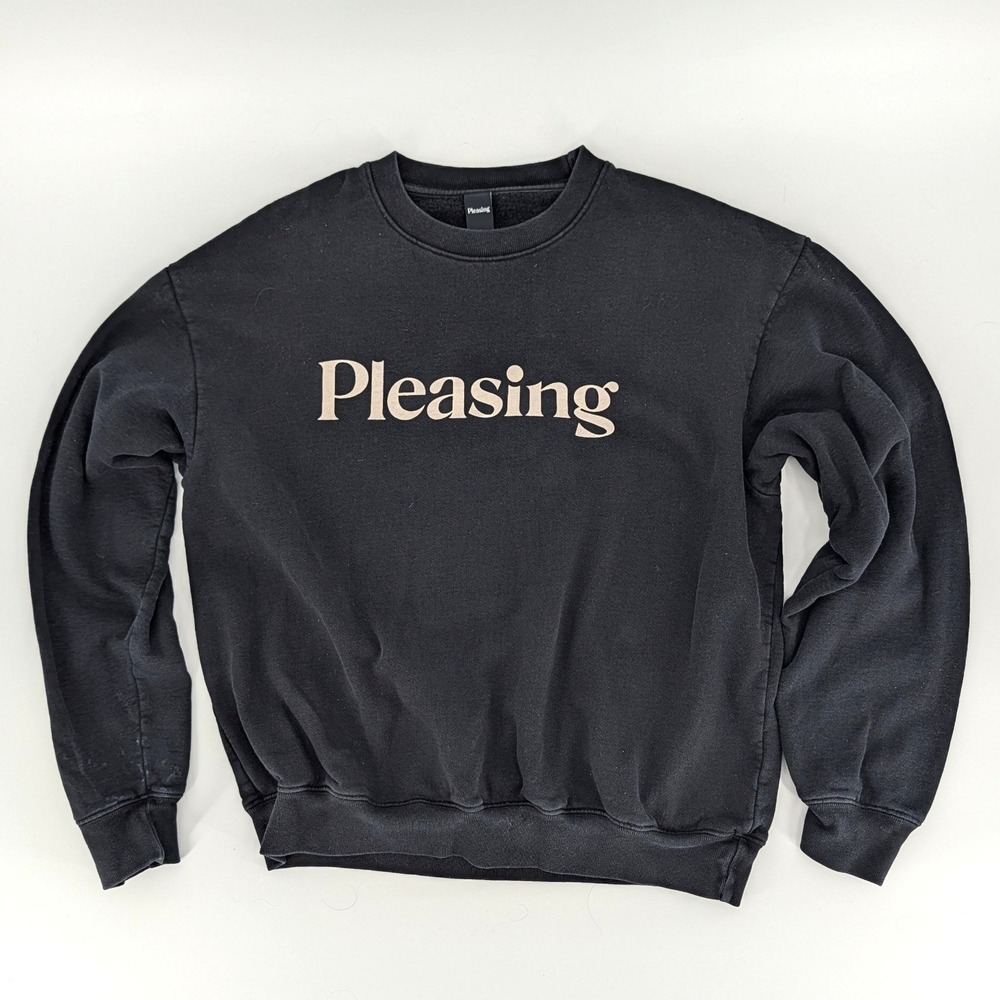 Pleasing Harry Styles‎ Crewneck Sweatshirt Logo Black Organic Cotton Size L